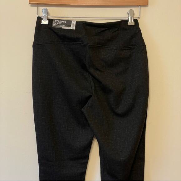 Apt. 9 NWT M mid rise leggings charcoal gray fitted classic basic athleisure - Picture 8 of 9